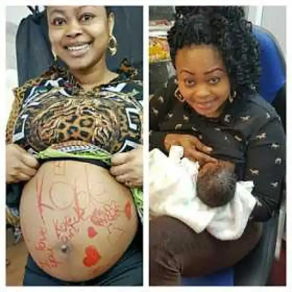 Nigerian woman who many called barren gives birth at 40 years old (photos)